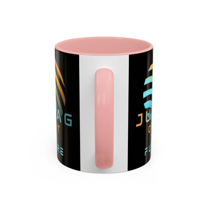 Jupiter (JUP) Orbit the Future Black Accent Mug by cypherpunkgear.com