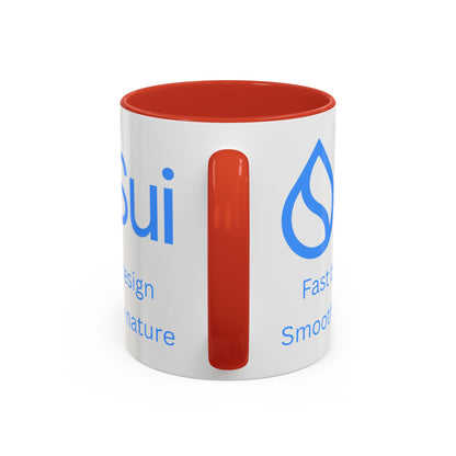 SUI White Accent Mug by cypherpunkgear.com