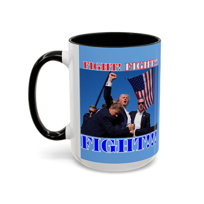 FIGHT! FIGHT!! FIGHT!!! Accent Mug by cypherpunkgear