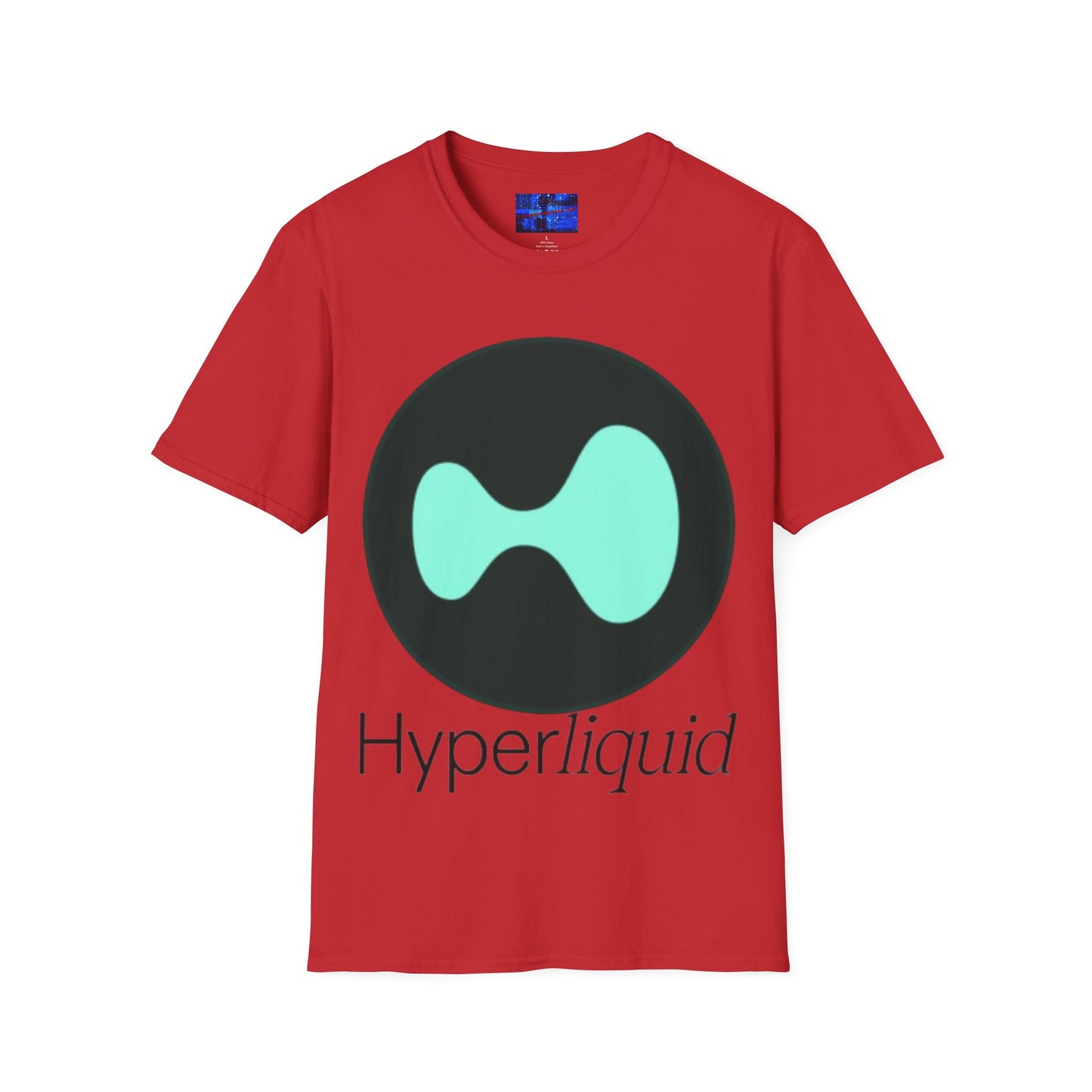 Hyperliquid Black font Unisex T-Shirt by cypherpunkgear.com