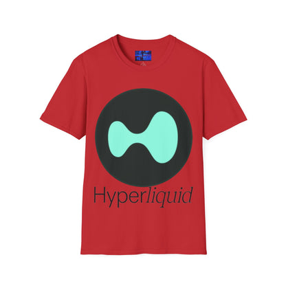 Hyperliquid Black font Unisex T-Shirt by cypherpunkgear.com