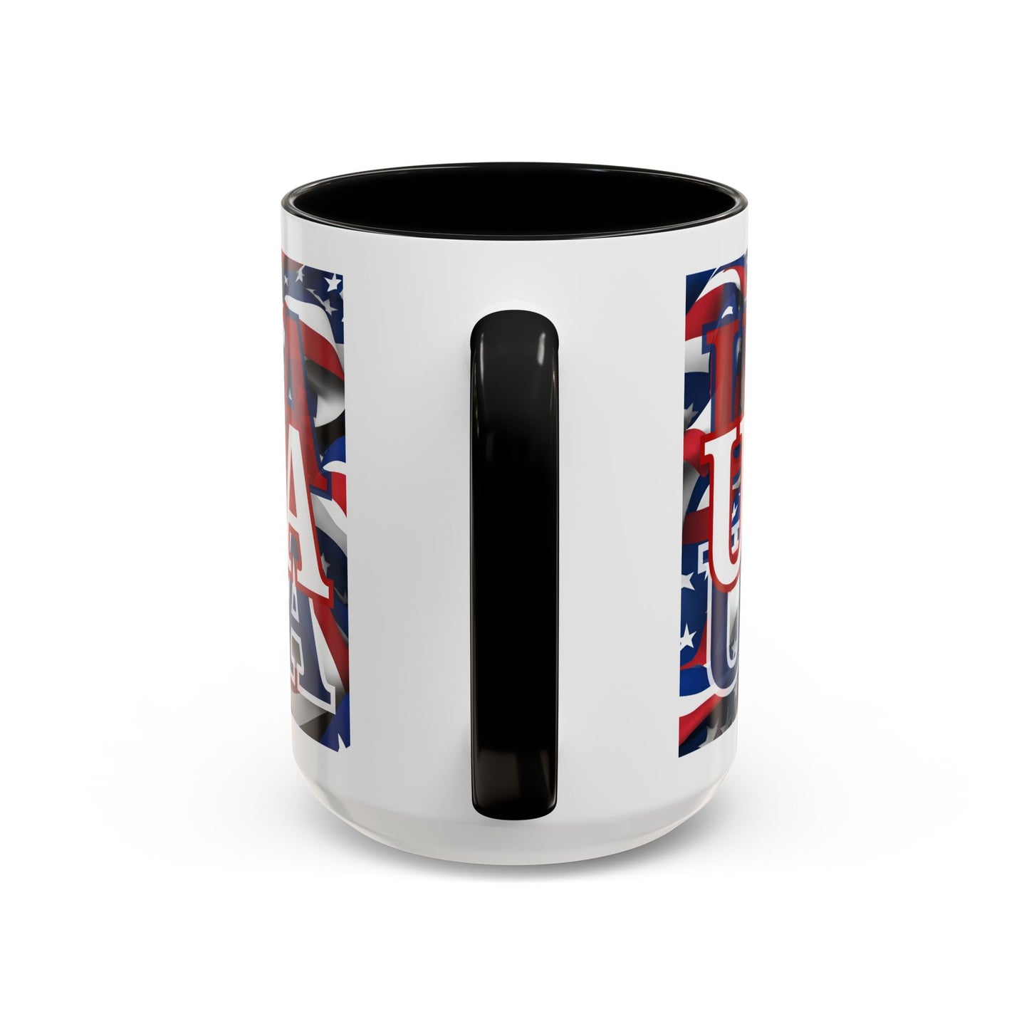 USA White font Center Patriot Accent Mug by cypherpunkgear.com