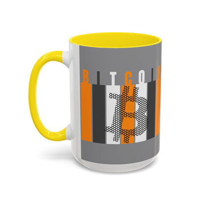 Bitcoin (BTC) Freedom Accent Mug by cypherpunkgear.com