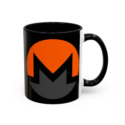 Monero (XMR) Black Accent Mug by cypherpunkgear.com