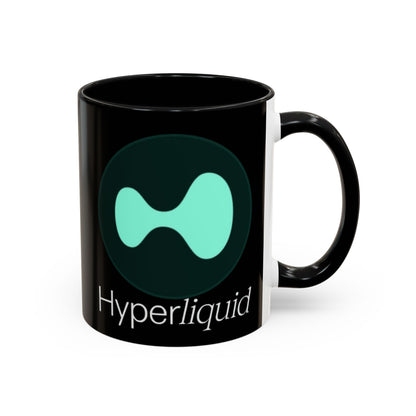 Hyperliquid White font Black Accent Mug by cypherpunkgear.com