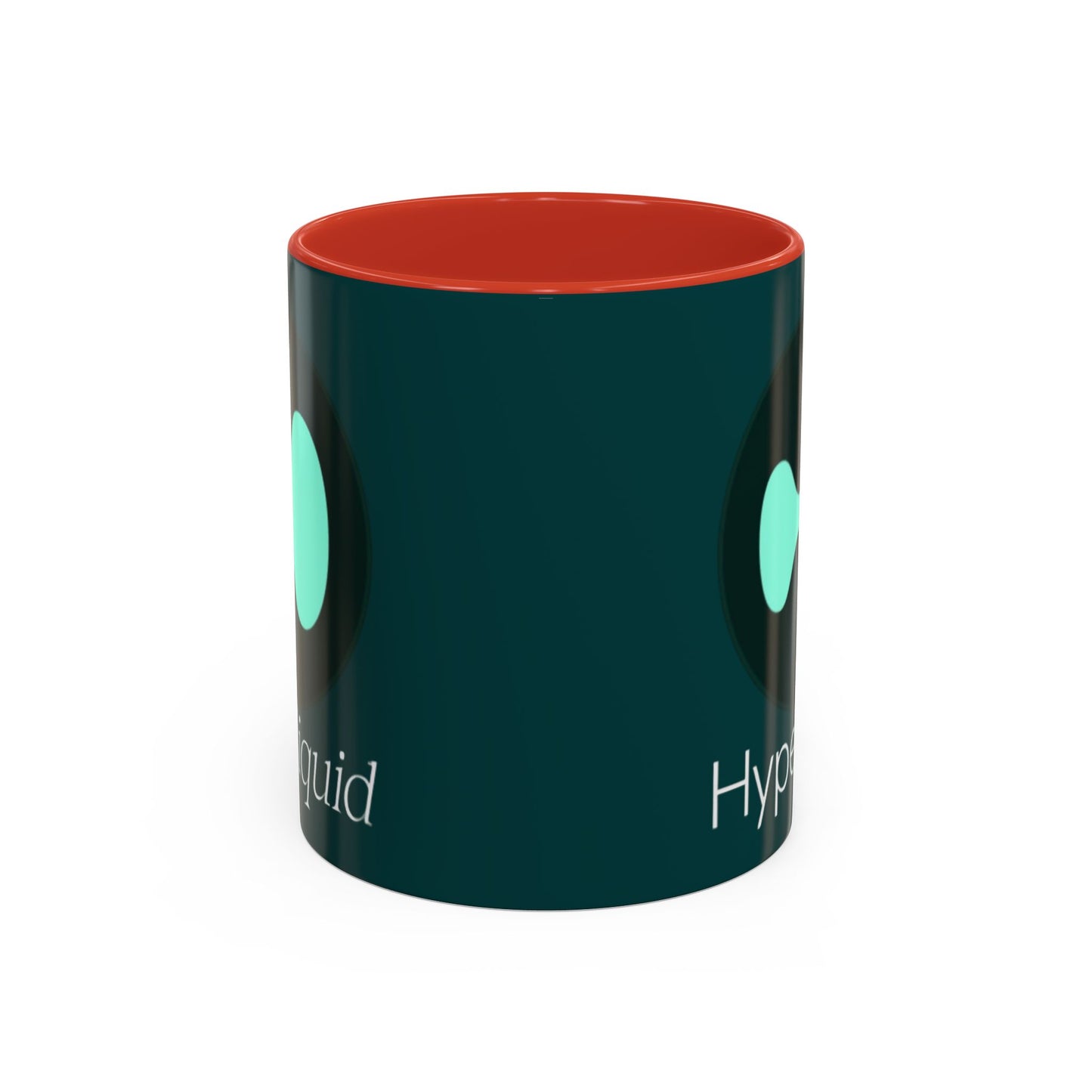 Hyperliquid White font Dark Hyperliquid Accent Mug by cypherpunkgear.com
