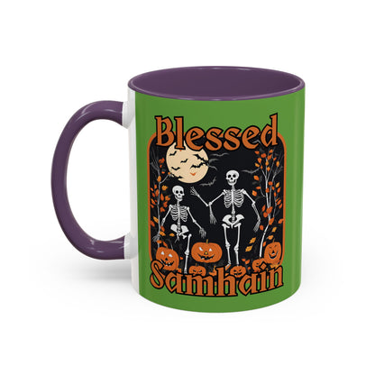 Spooktacular Skeletons of Samhain Accent Mug by CreepyCrafts.boo