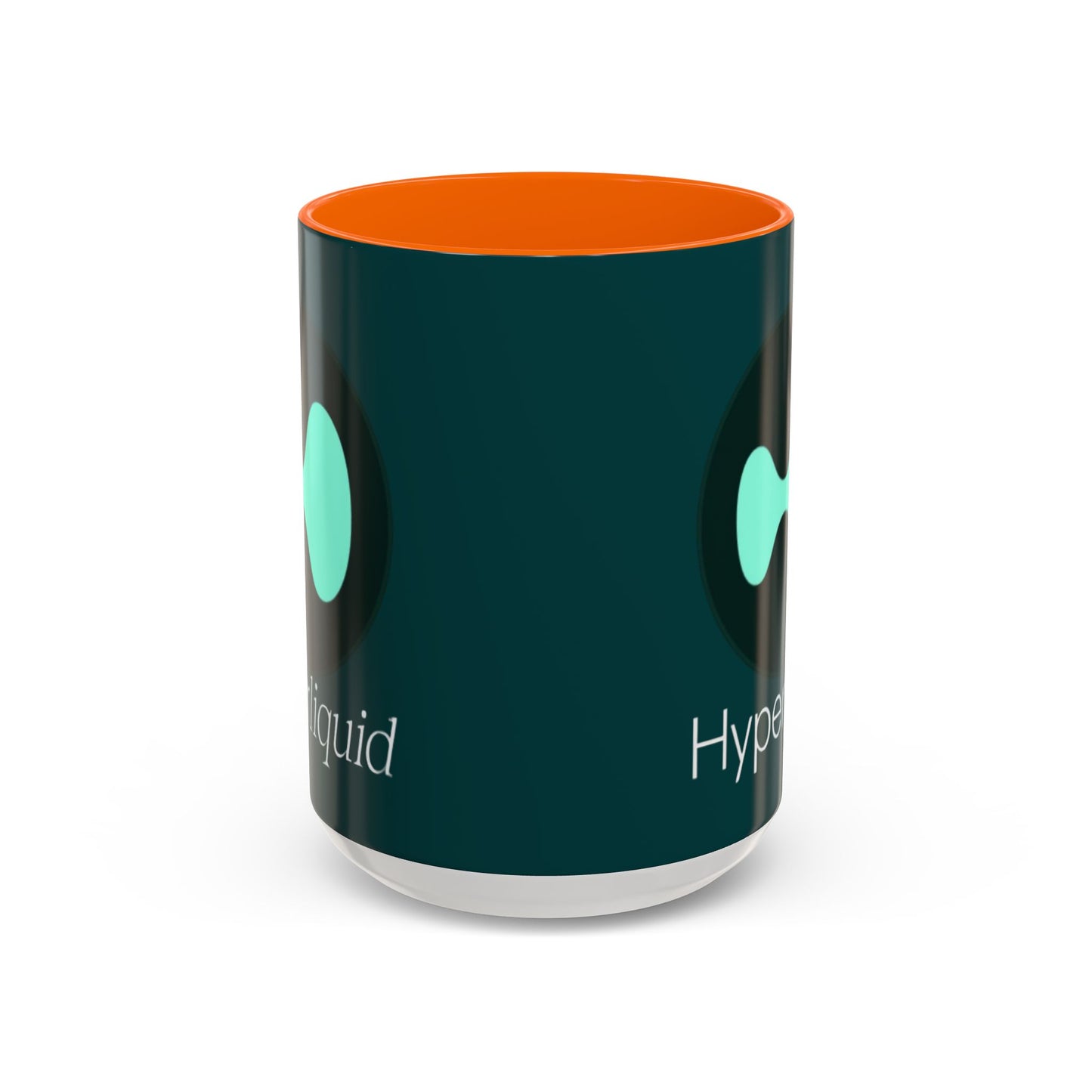 Hyperliquid White font Dark Hyperliquid Accent Mug by cypherpunkgear.com