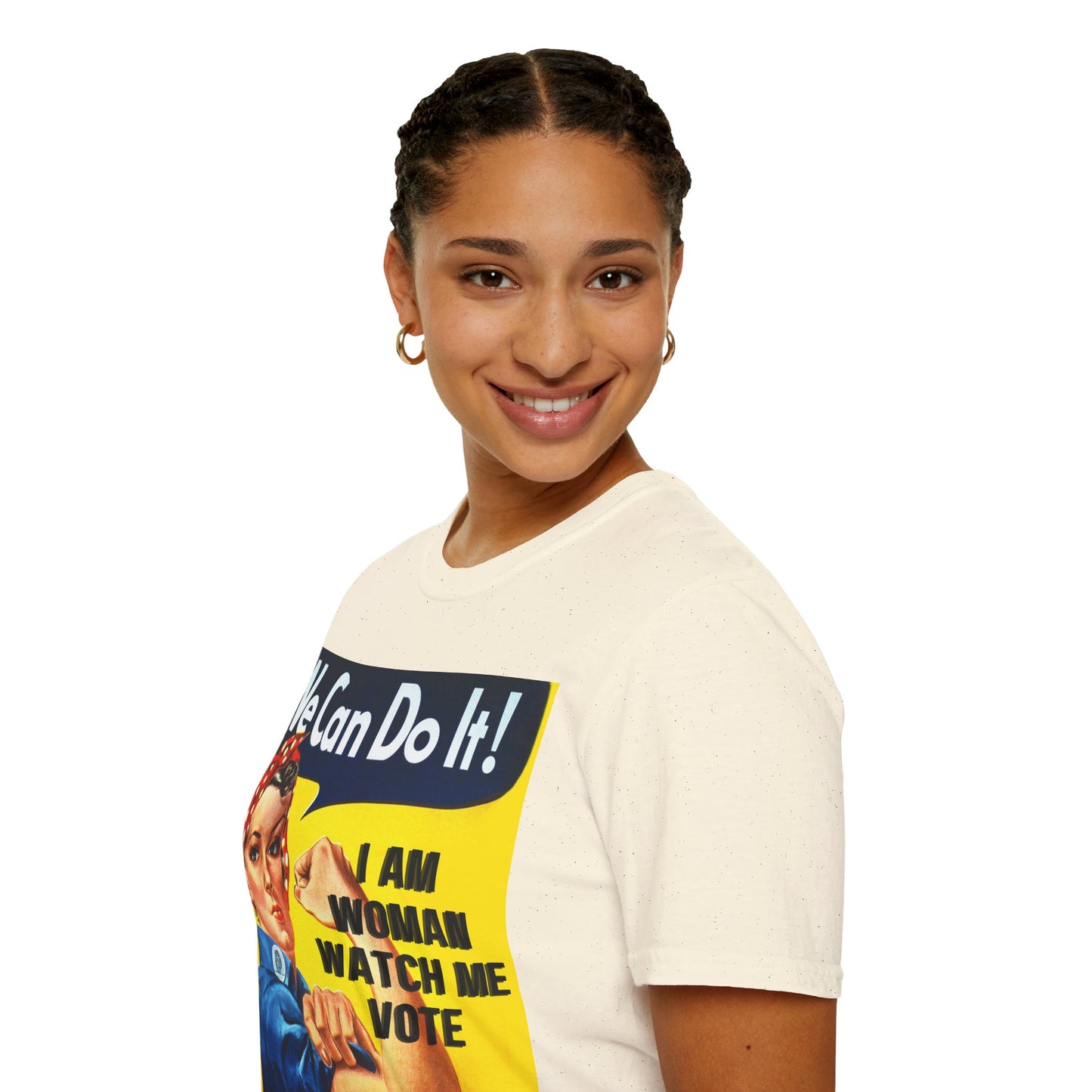 I Am Woman Watch Me Vote Rosie LTcolors Unisex T-Shirt by cypherpunkgear.com