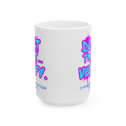 Don't Trust...Verify. White Mug by cypherpunkgear.com