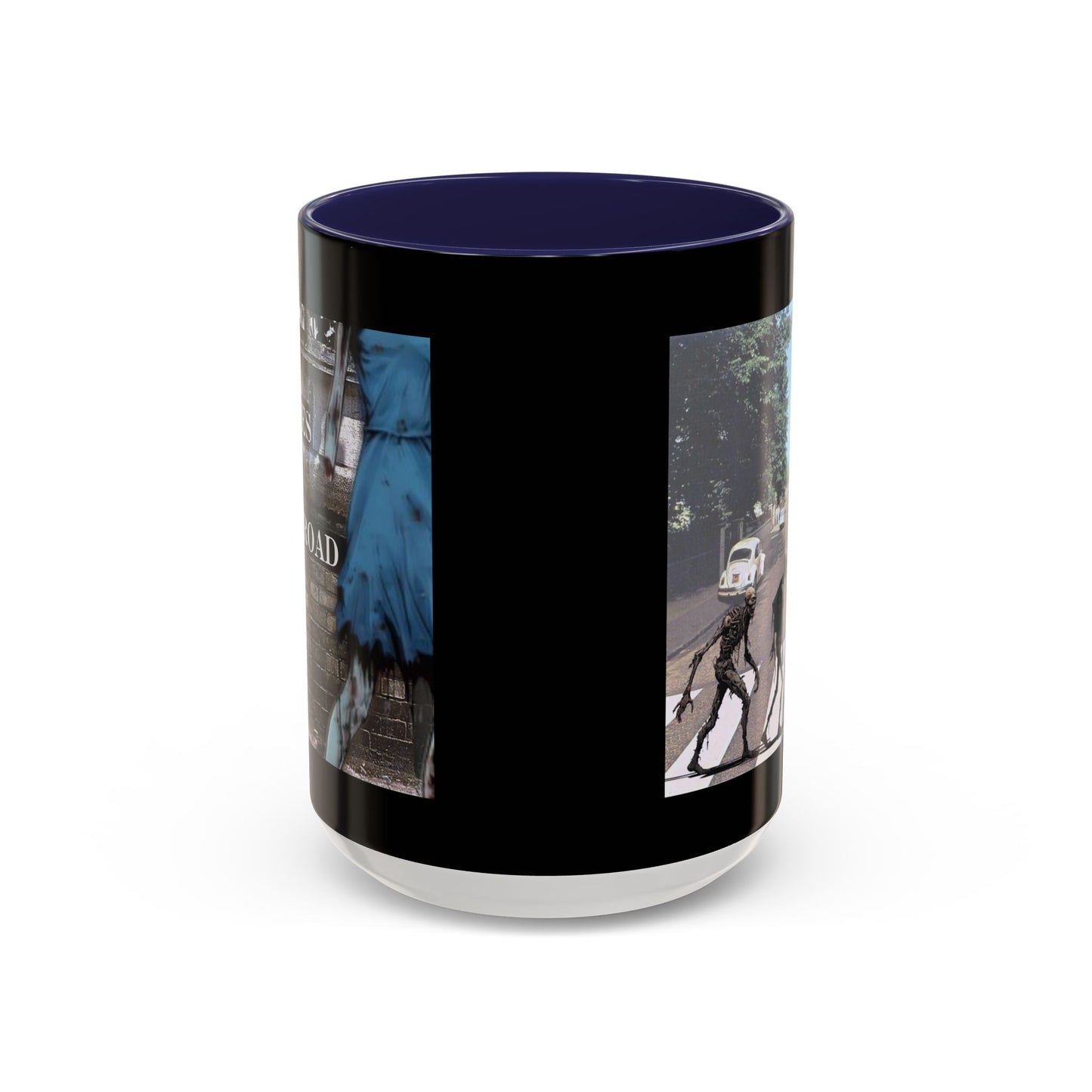 2-sided, Scabby Road Black Accent Mug by CreepyCrafts.boo