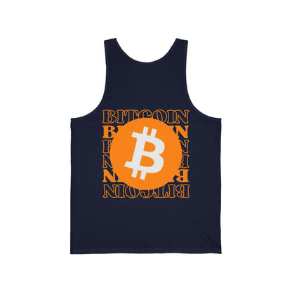 2-sided, Bitcoin, Bitcoin, Bitcoin (BTC) Unisex Jersey Tank Top by cypherpunkgear.com