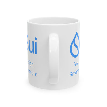 SUI White Mug by cypherpunkgear.com