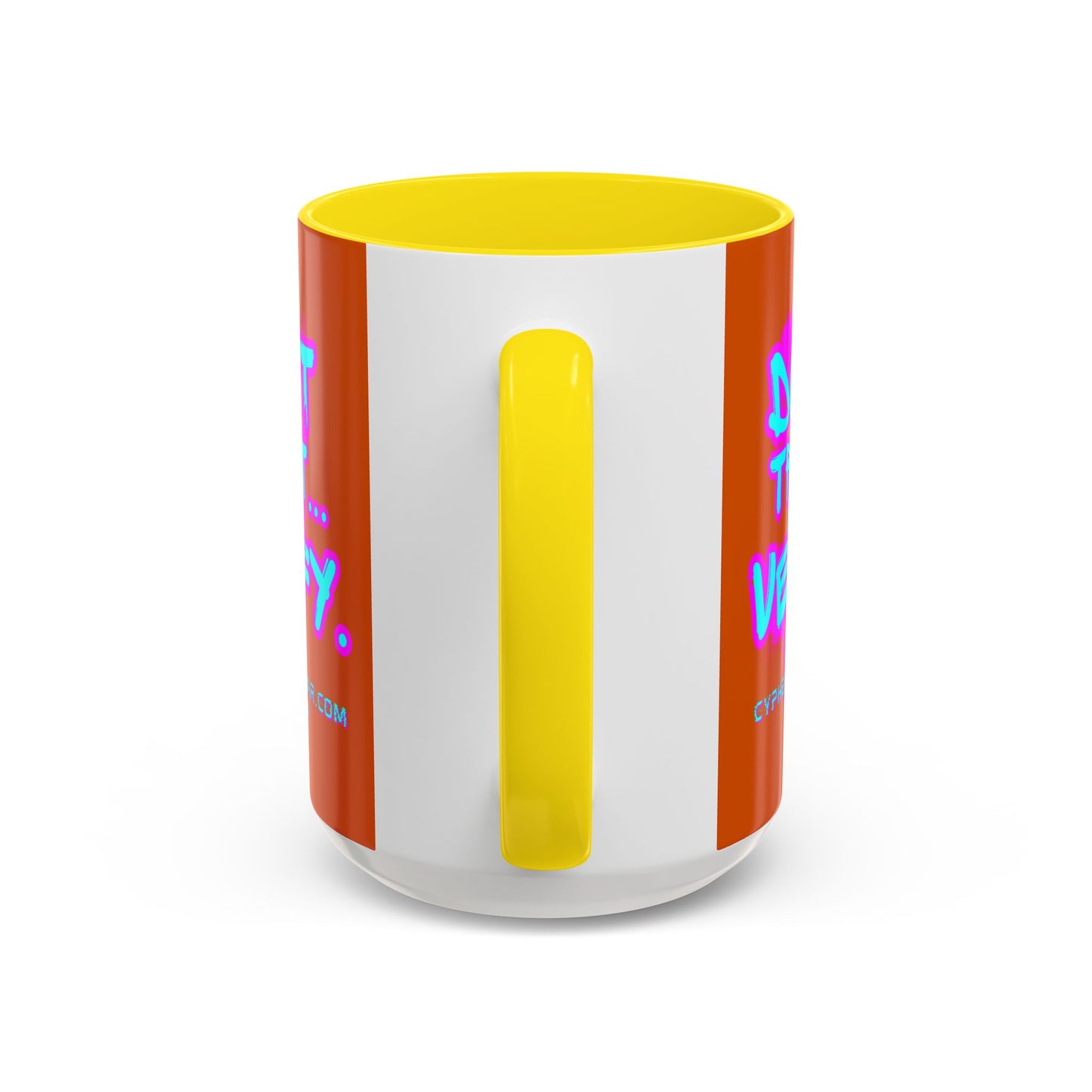 Don't Trust...Verify. Orange Accent Mug by cypherpunkgear.com