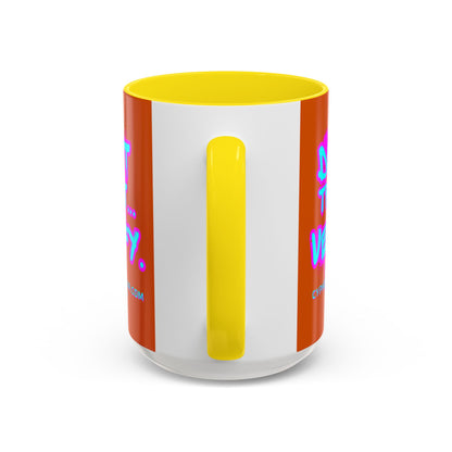 Don't Trust...Verify. Orange Accent Mug by cypherpunkgear.com