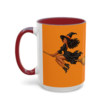 Velvet Vex Orange Accent Mug by CreepyCrafts.boo