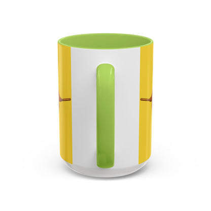 Velvet Vex Yellow Accent Mug by CreepyCrafts.boo