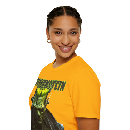 Frankenstein Lives Light colors Unisex T-Shirt by CreepyCrafts.boo