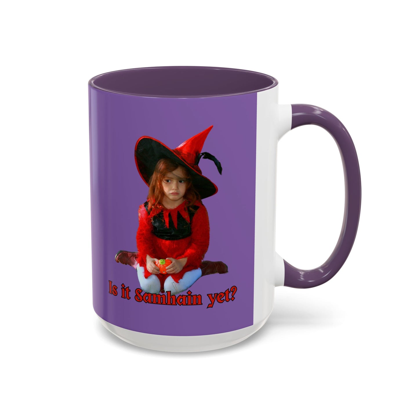 Is it Samhain yet? Light Purple Accent Mug by CreepyCrafts.boo