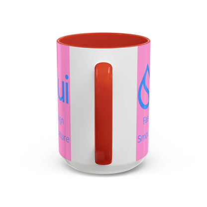SUI Pink Accent Mug by cypherpunkgear.com