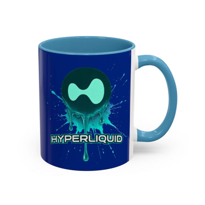 HYPE Drip Blue Accent Mug by cypherpunkgear.com