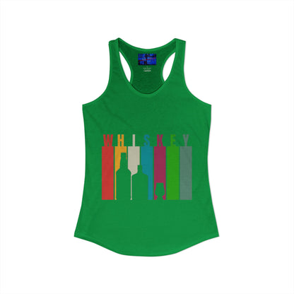 Whiskey spelled with an 'e' Women's Racerback Tank Top by cypherpunkgear.com