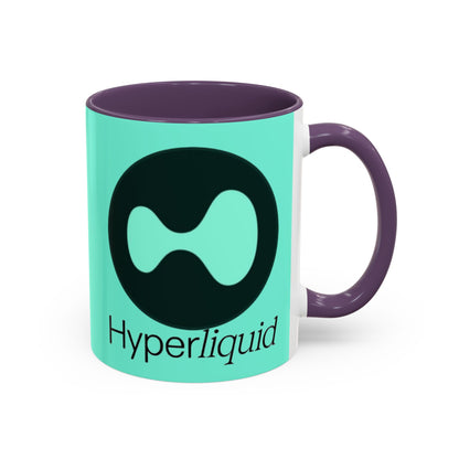 Hyperliquid Black font Light Hyperliquid Accent Mug by cypherpunkgear.com