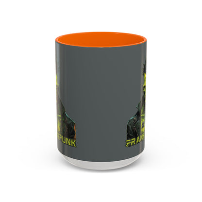 Frankenpunk Grey Accent Mug by CreepyCrafts.boo