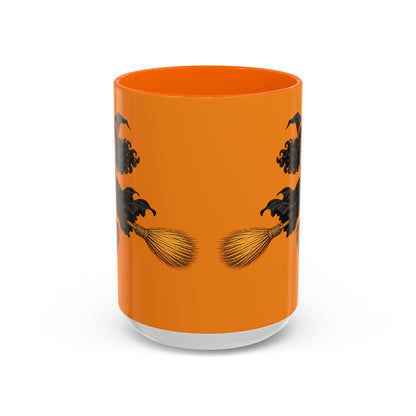 Velvet Vex Orange Accent Mug by CreepyCrafts.boo
