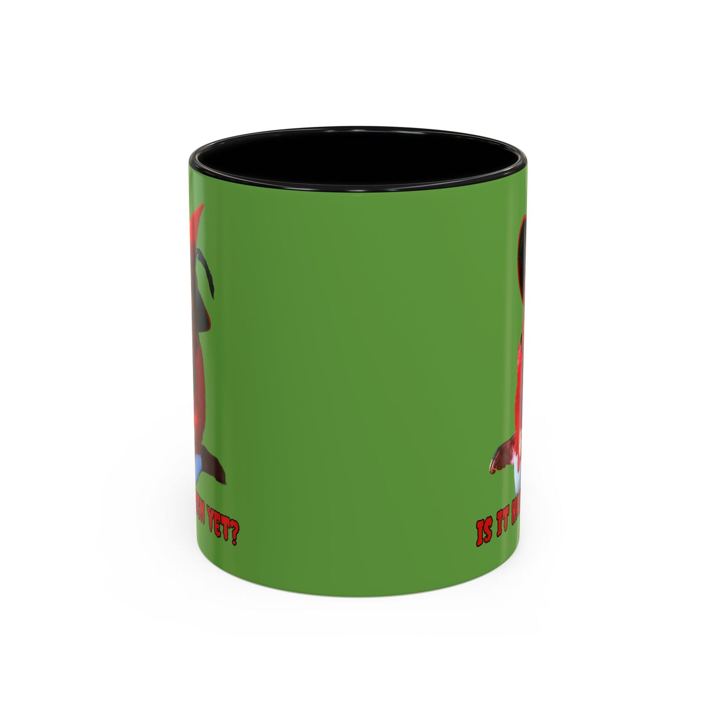 Is it Halloween yet? Green Accent Mug by CreepyCrafts.boo
