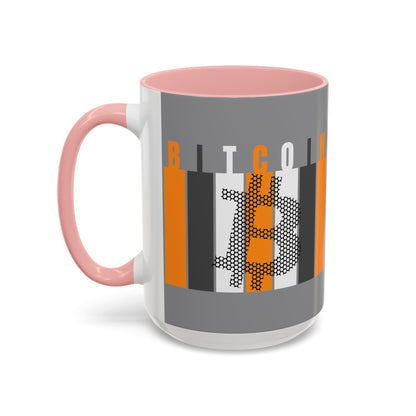 Bitcoin (BTC) Freedom Accent Mug by cypherpunkgear.com