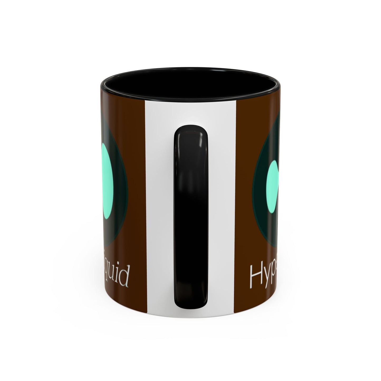 Hyperliquid White font Brown Accent Mug by cypherpunkgear.com