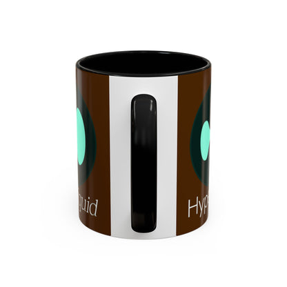 Hyperliquid White font Brown Accent Mug by cypherpunkgear.com