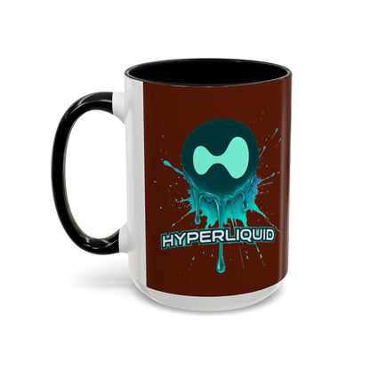HYPE Drip Brown Accent Mug by cypherpunkgear.com