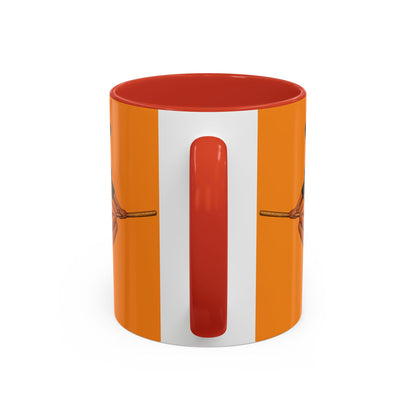 Velvet Vex Orange Accent Mug by CreepyCrafts.boo