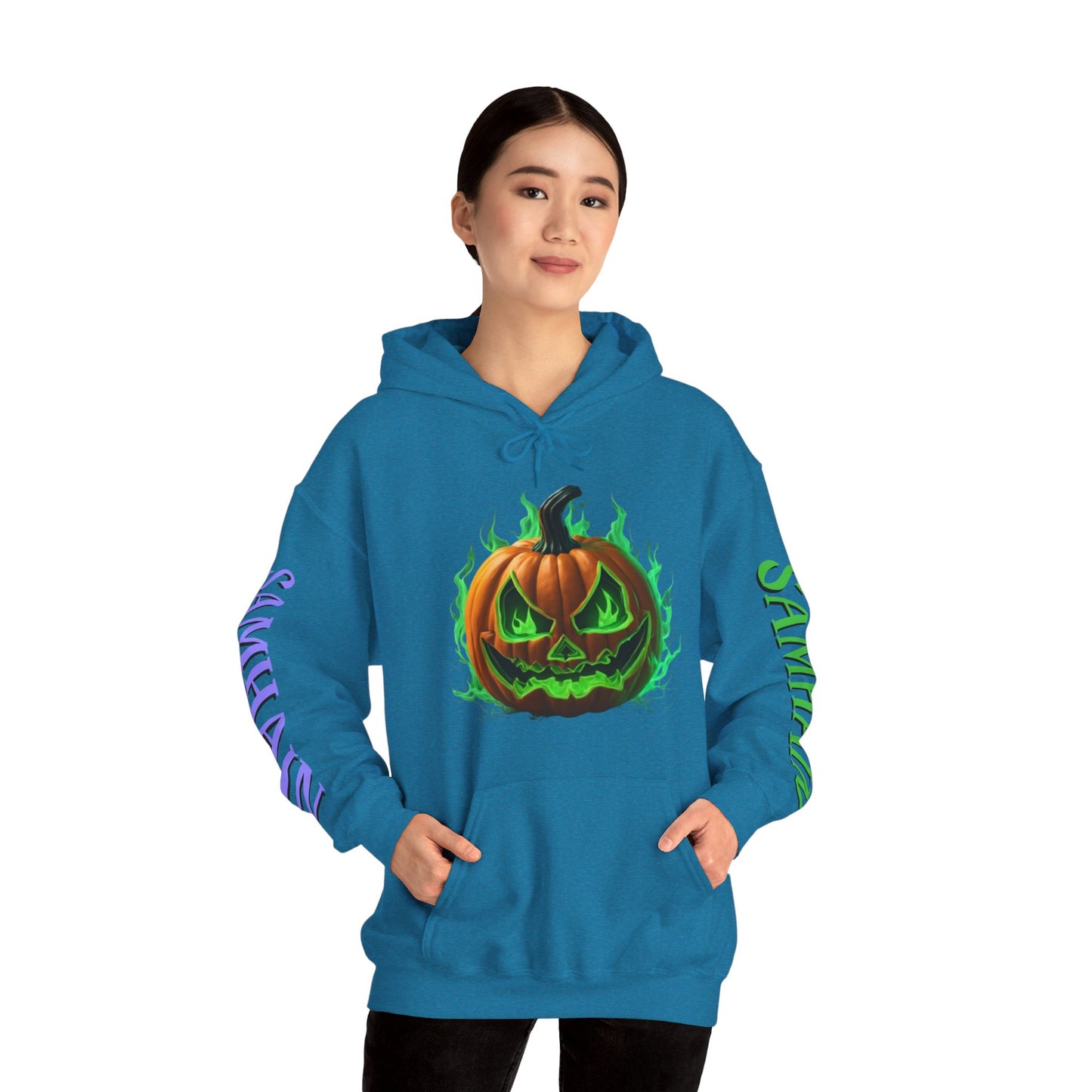Blessed Samhain Green Jack Hoodie Unisex Hooded Sweatshirt by CreepyCrafts.boo
