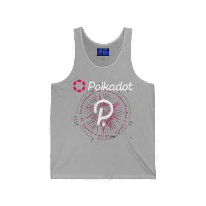 Polkadot (DOT) Unisex Jersey Tank Top by cypherpunkgear.com