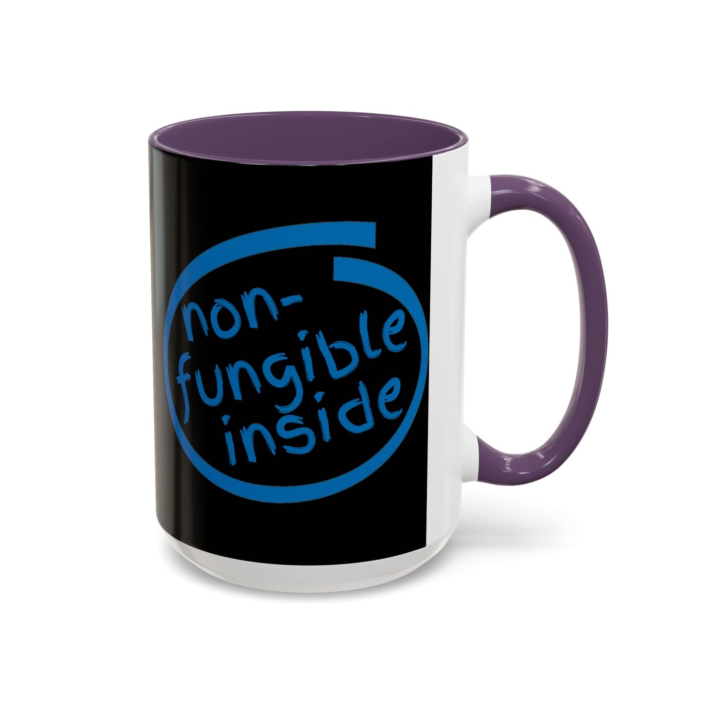 Non-Fungible Inside Black Accent Mug by cypherpunkgear.com