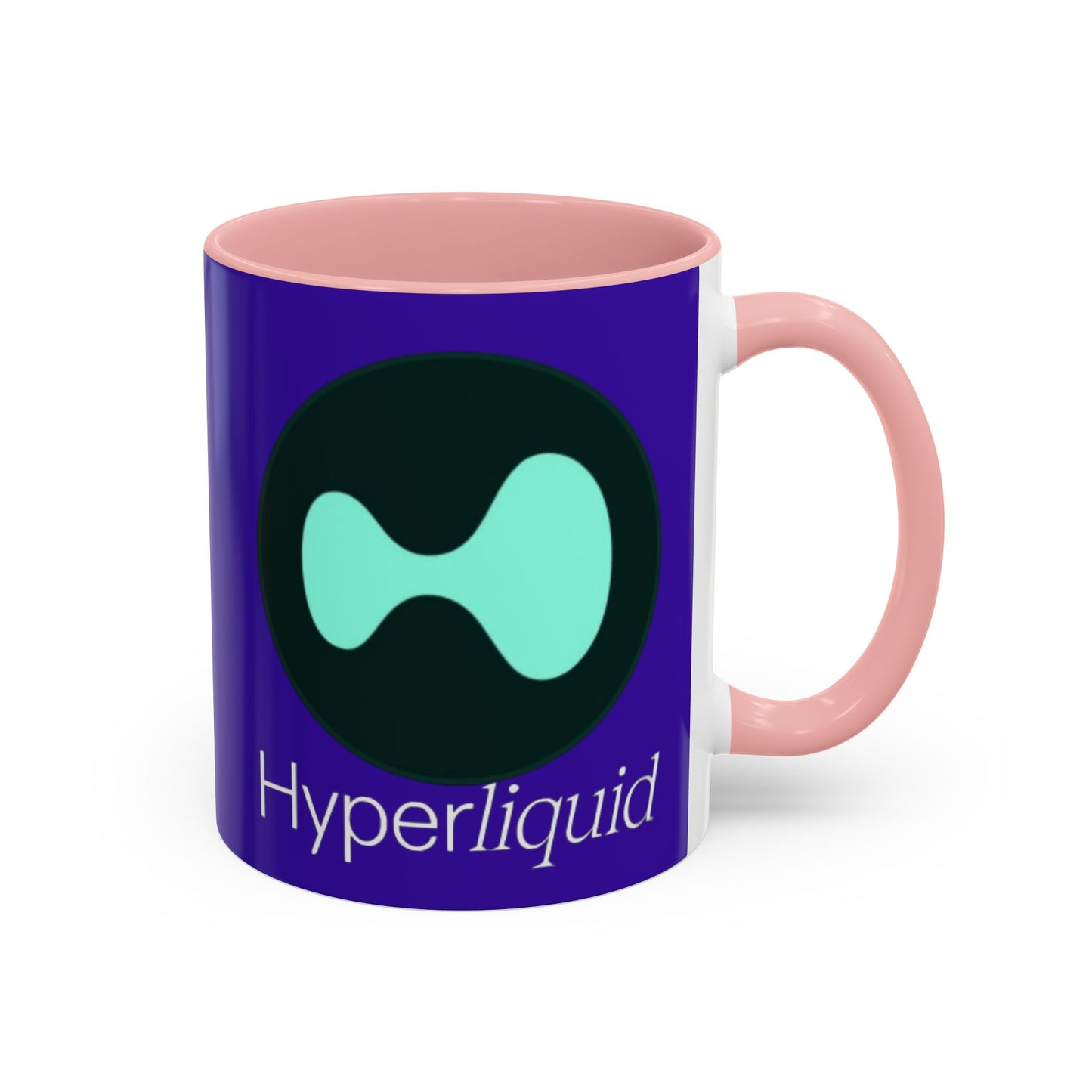Hyperliquid White font Dark Purple Accent Mug by cypherpunkgear.com