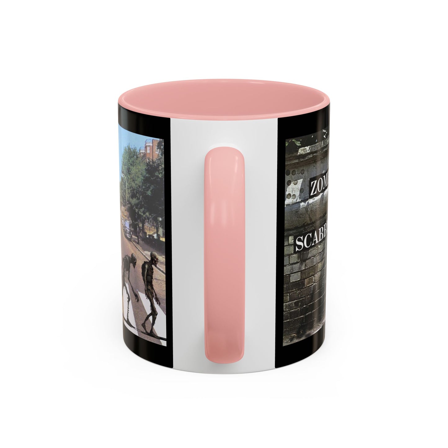 2-sided, Scabby Road Black Accent Mug by CreepyCrafts.boo