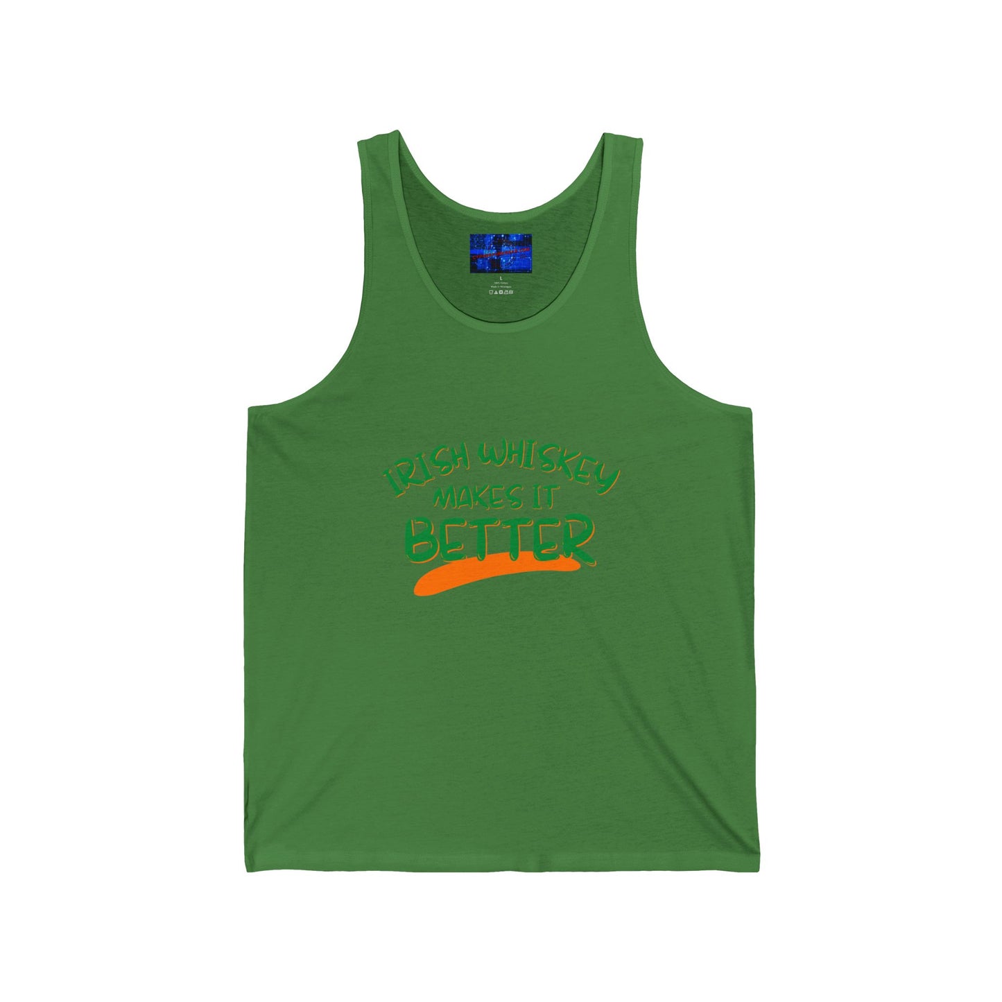 Irish Whiskey makes it better GNfont Unisex Jersey Tank Top by cypherpunkgear.com