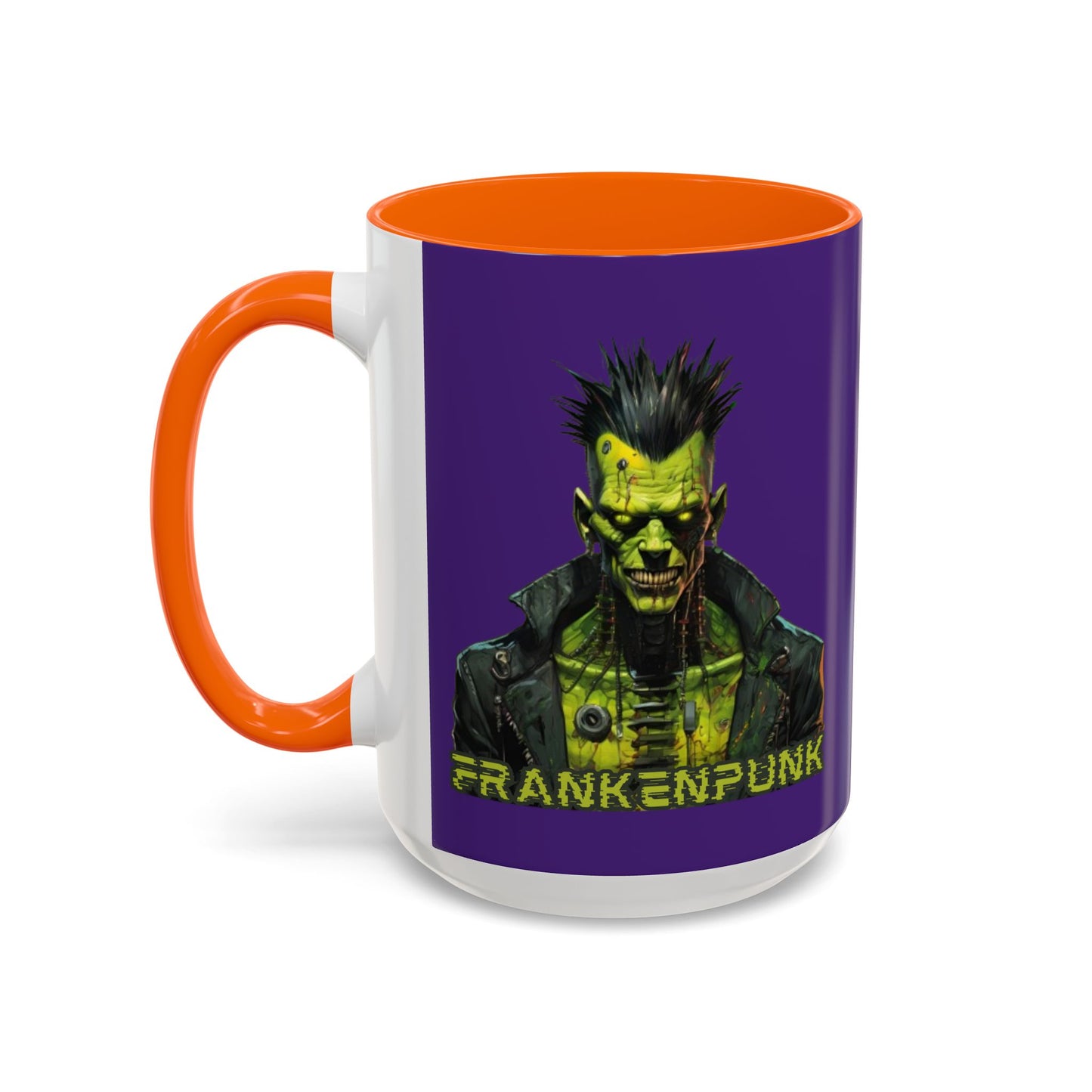 Frankenpunk Purple Accent Mug by CreepyCrafts.boo