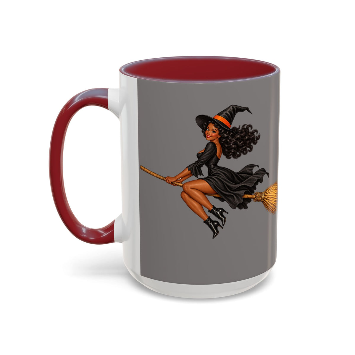 Velvet Vex Grey Accent Mug by CreepyCrafts.boo