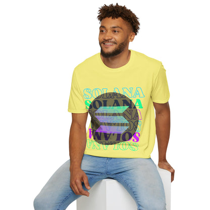 Solana Solana Solana (SOL) LTcolors Unisex T-Shirt by cypherpunkgear