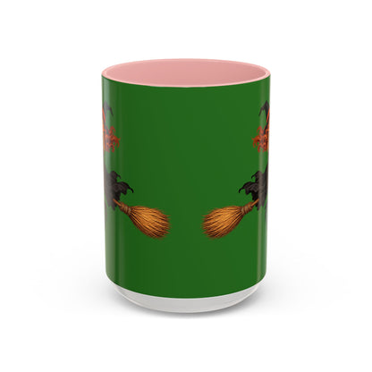 Hazel Hex Green Accent Mug by CreepyCrafts.boo