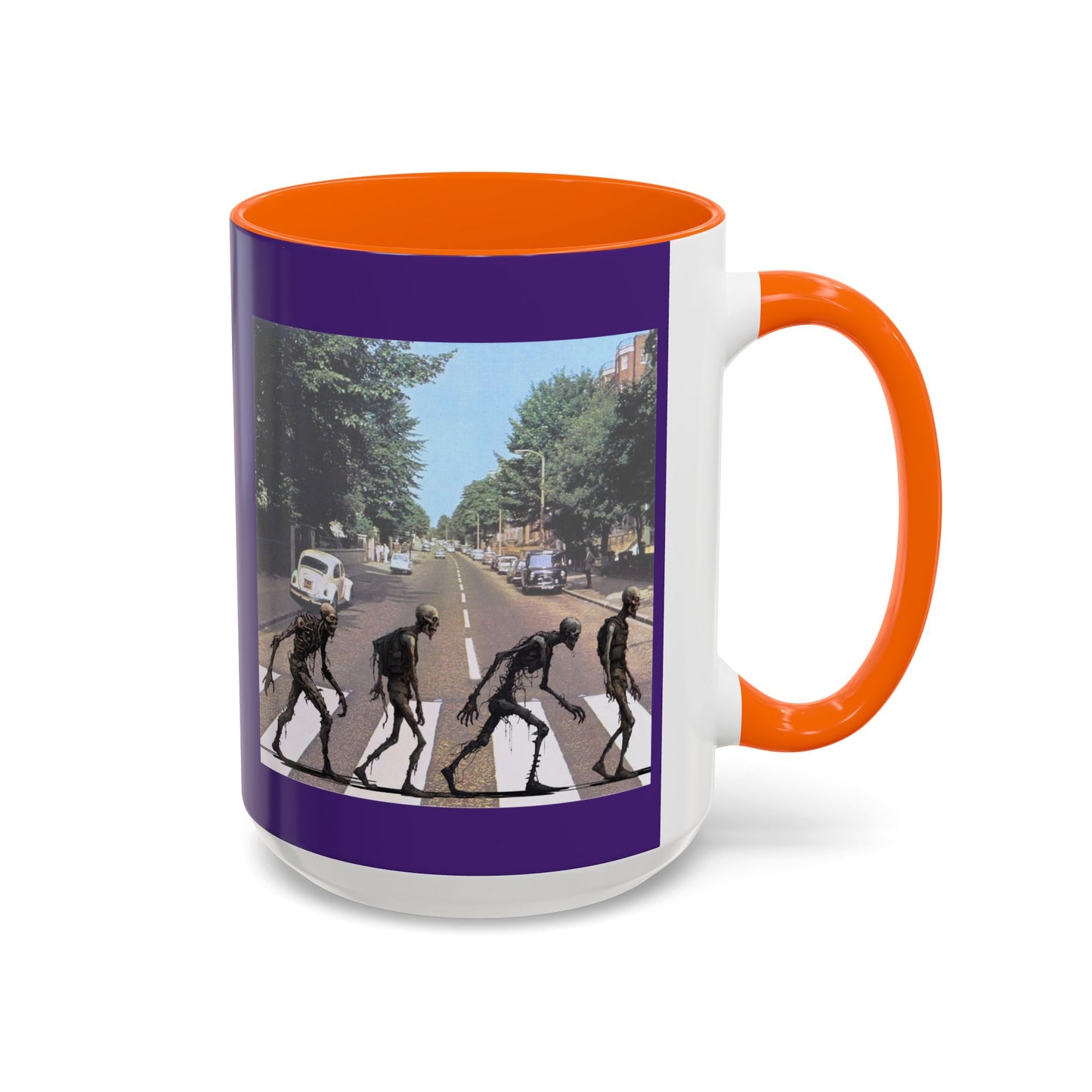 2-sided, Scabby Road Purple Accent Mug by CreepyCrafts.boo