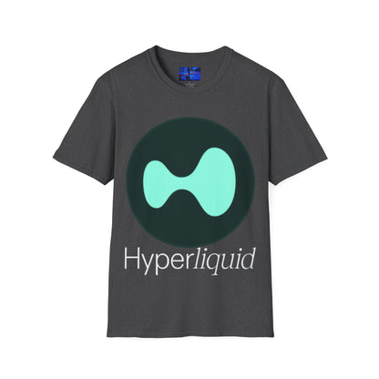 Hyperliquid White font Unisex T-Shirt by cypherpunkgear.com