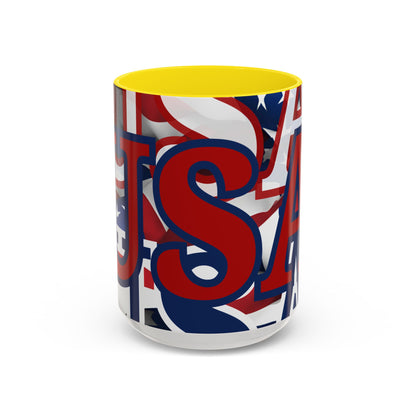 ¡EE.UU! ¡EE.UU! ¡EE.UU! ¡Patriota por cypherpunkgear! Taza de café decorativa (11, 15 oz)