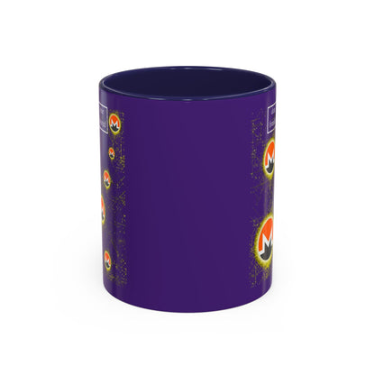 Monero (XMR) don't assume your freedoms are assured Purple Accent Mug by cypherpunkgear.com