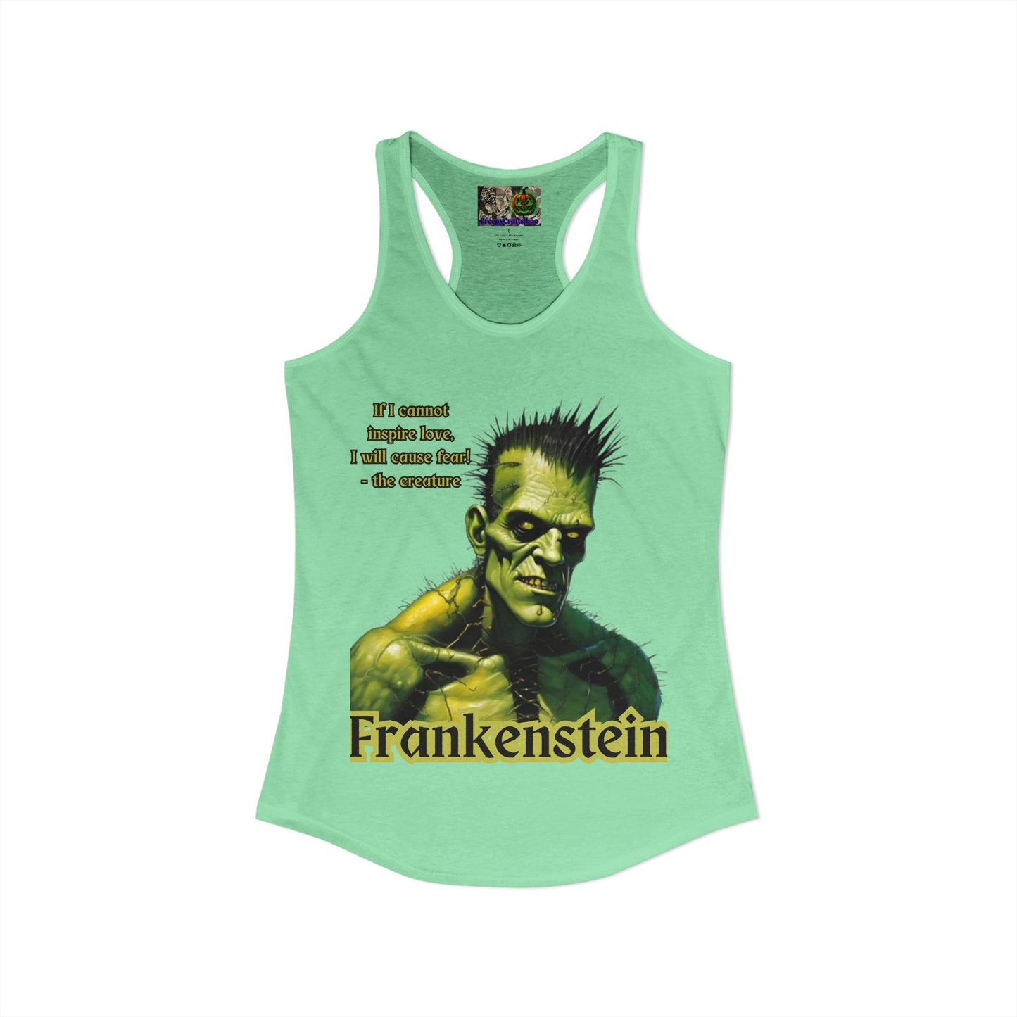 Frankenstein's Creature Women's Racerback Tank Top by CreepyCrafts.boo